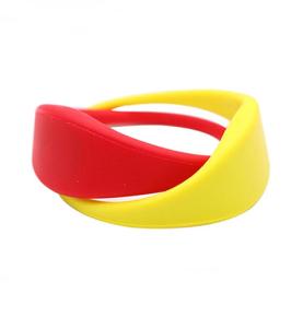 Silikónový RFID náramok s úzkym okrajom, vodeodolný a odolný voči opotrebovaniu