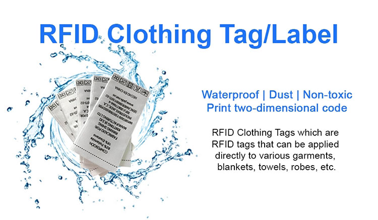 UHF RFID Washable Laundry tag vodeodolná tkanina Clothing Tag