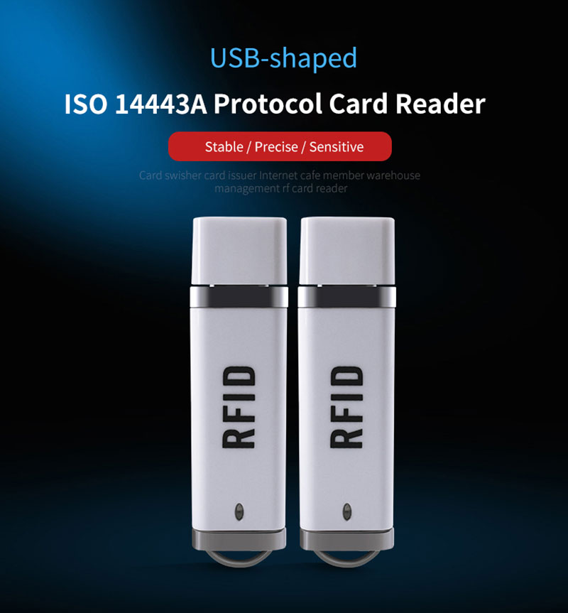 Čítačka mini kariet RFID v tvare USB
