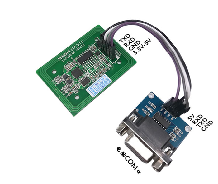 Modul čítačky IC kariet RFID vysokofrekvenčný bezkontaktný S50 čítanie a zápis indukčného sériového portu RS232 TTL 4