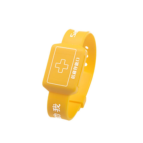 RFID silikónový žltý náramok pre starších ľudí2