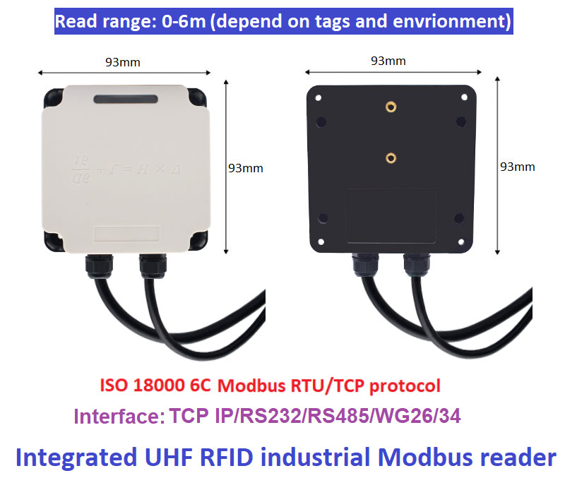 Priemyselná čítačka RFID pripojená k Modbusu PLC UHF RFID 915M všetky -v-jednom riadení výrobnej linky