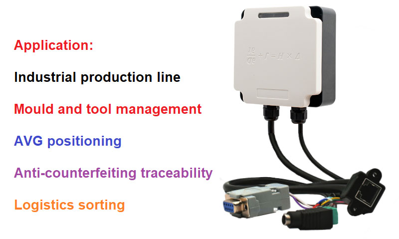 Priemyseľná čítačka RFID Modbus pripojená k PLC UHF RFID 915M all-in-one riadenie výrobnej linky 4