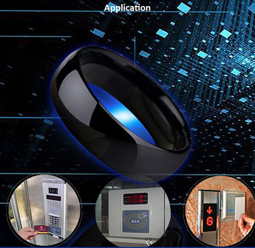Polokeramický NFC inteligentný prsteň z epoxidovej živice 3