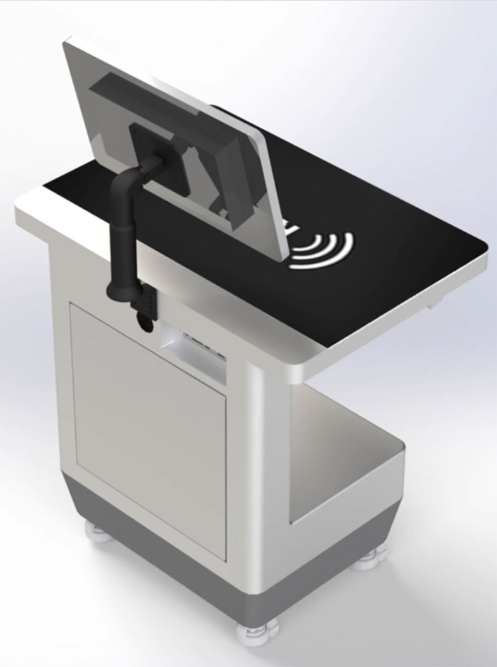 RFID vertikálna pracovná stanica samoobslužná servisný výpožičný a vrátený stroj samoobslužný terminál UHF vertikálna čítacia a zúčtovacia platforma výrobca 5