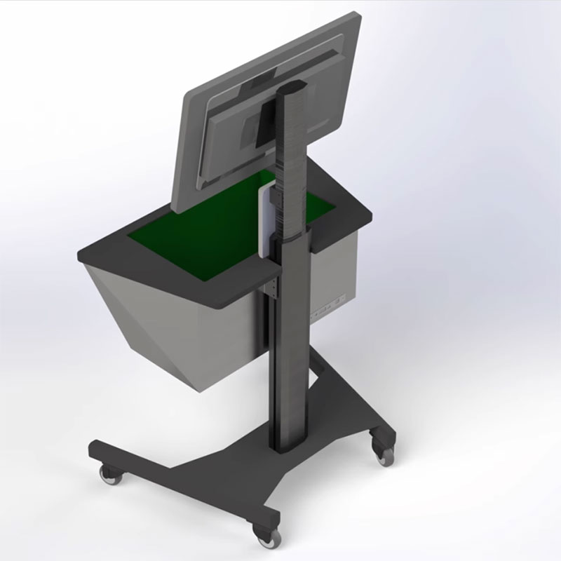  Vertikálna pracovná stanica RFID Smart Library Management, samoobslužný samoobslužný terminál na požičiavanie a vrátenie stroja, výrobca vertikálnej pokladne a platforiem UHF 4