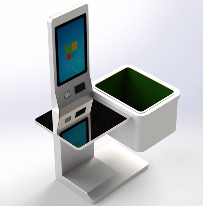 Samoobsluha RFID Smart Store pokladnica all-in-one skenovanie kódu tlač RFID zberača hesiel rozpoznávač 4