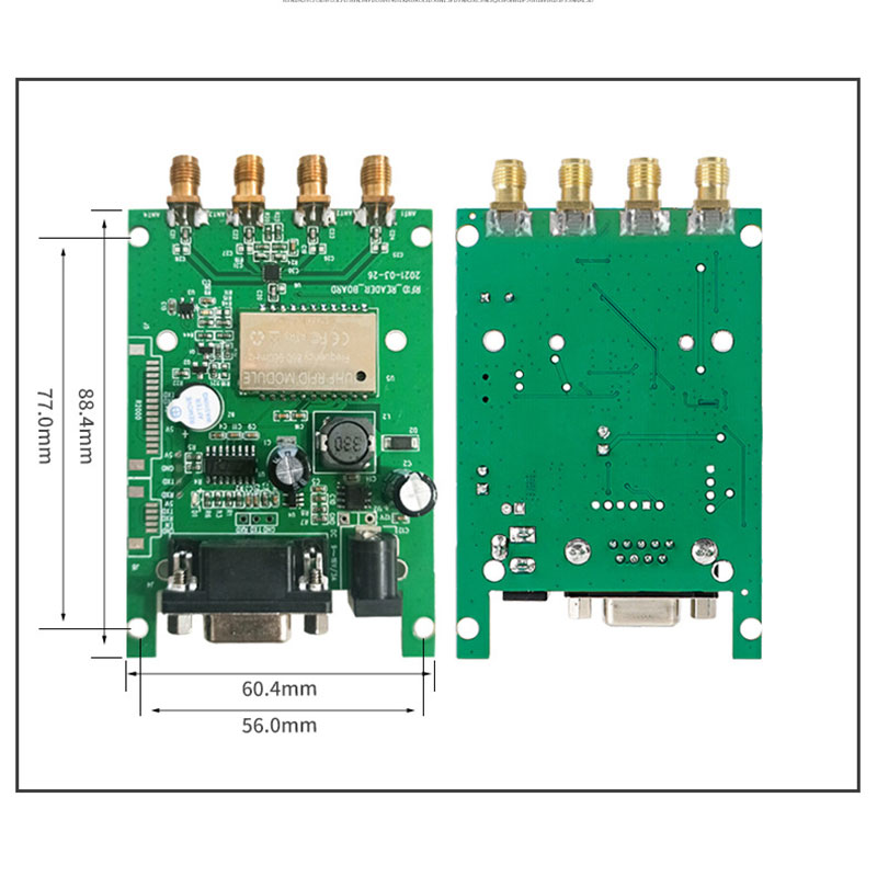 rfid ultra vysokofrekvenčný modul so štyrmi kanálmi UHF medzinárodný univerzálny čítací modul rádiofrekvenčnej identifikácie modul so štyrmi anténami 3